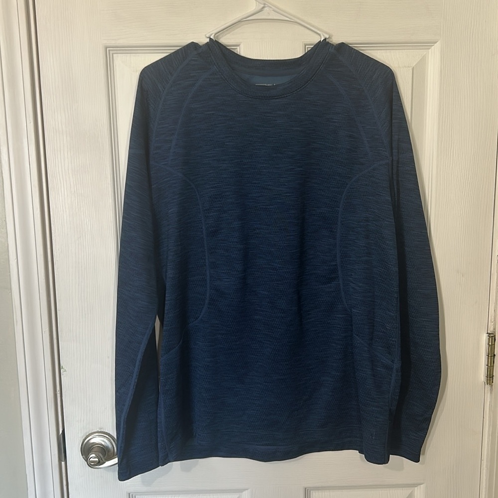 REI Men’s Blue Long Sleeve Base Layer Hiking Outdoor Adventure Size Large - Picture 2 of 8